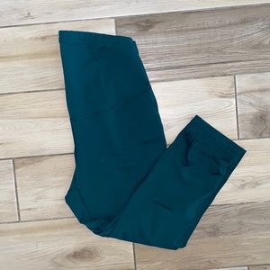 Green maternity leggings